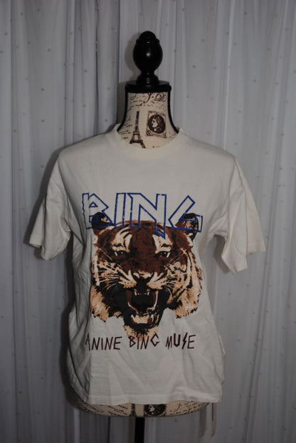 white Anine Bing Anine Bing  Tiger Logo T-Shirt, XS