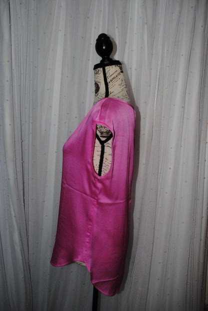 pink Banana Republic silk round neck dress shell, S