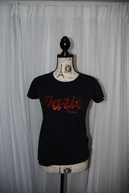 navy Air de Paris embellished t-shirt Paris, M