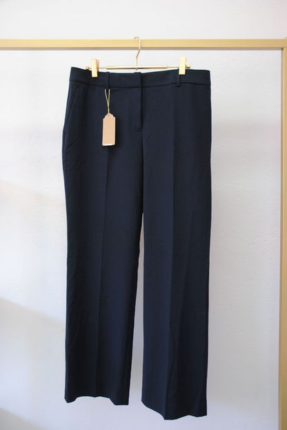 Navy Ann Taylor High rise trouser pant seasonless stretch NWT, 10 P