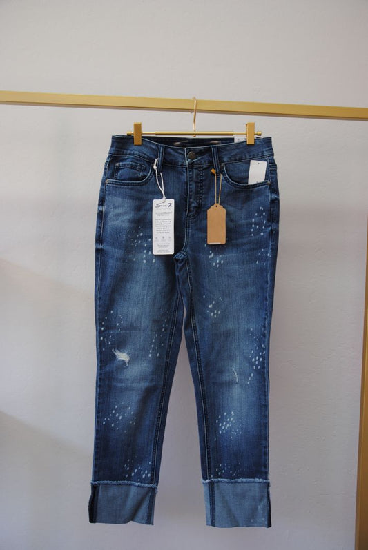 denim Seven for all mankind Slim Straight Cuffed Jeans, 4