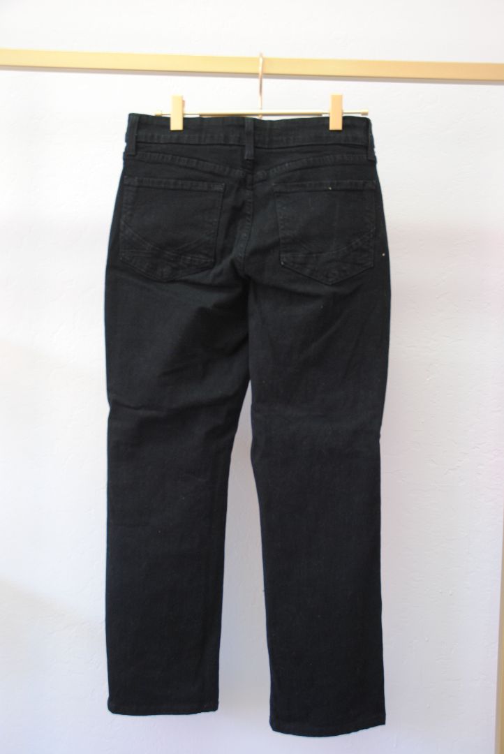 black NYDJ Marilyn Straight Pants In Petite In Ponte Knit, 6P