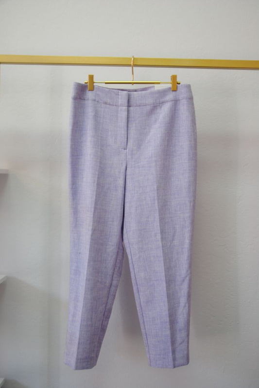 purple / lavander Ann Taylor The High Rise Ankle Pant in Textured NWT, 10P