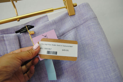 purple / lavander Ann Taylor The High Rise Ankle Pant in Textured NWT, 10P