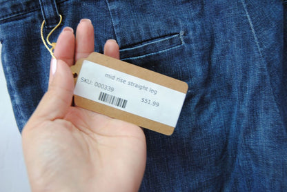 denim dark Prada mid rise straight leg, 30 in /46 EU