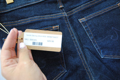 dark denim AG Farrah Skinny HIGH-RISE SKINNY NWOT, 25 R