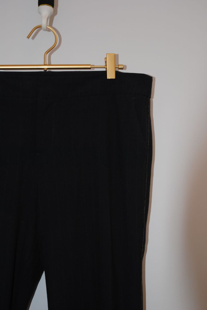 black Ecru pinstripe pants, 10