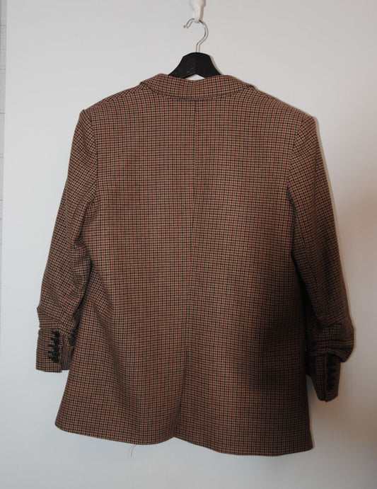red /black base Veronica Beard houndstooth blazer, 14/APPROXIMATE DIMENSIONS Medium