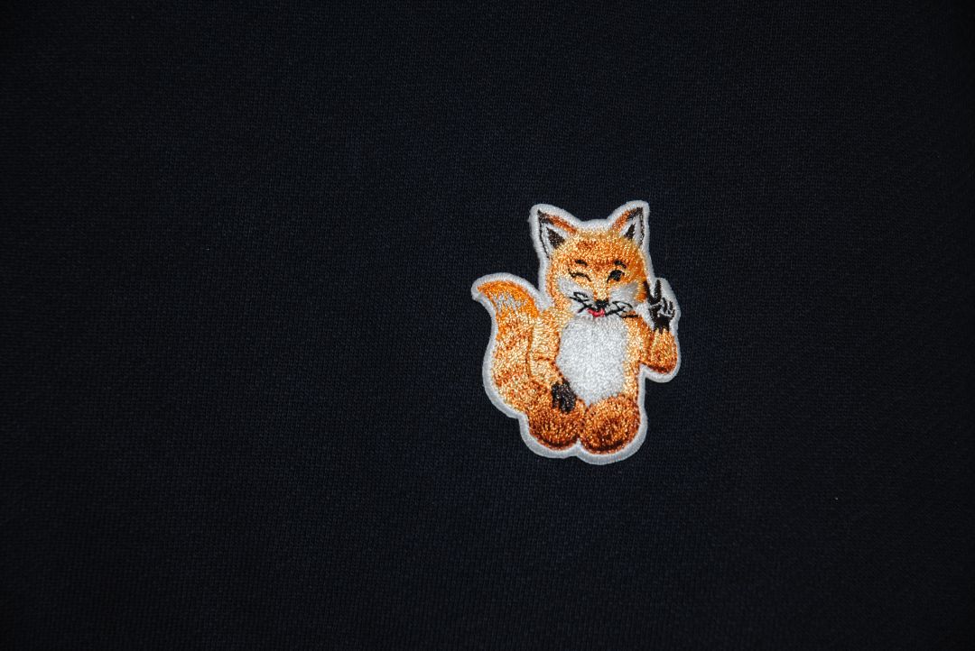 navy Maison Kitsune long sleeve crew neck, XXL