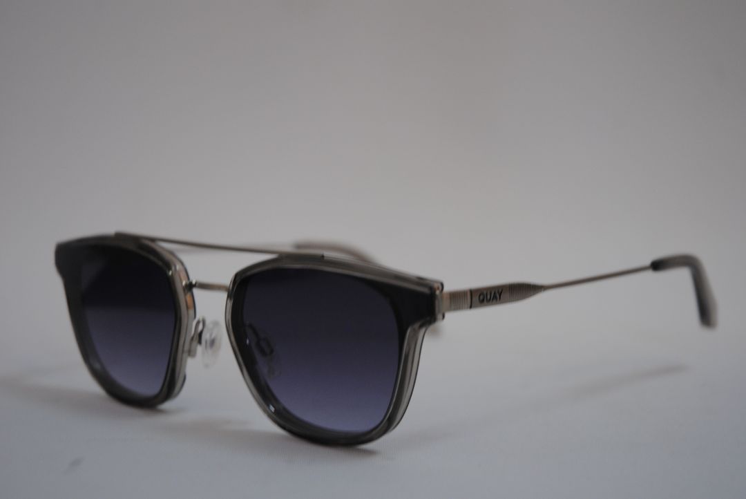 Silver Grey Quay designer glasses, One Size