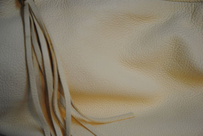 Ivory Chanel hobo shoulder leather tassel, Length: 16 in Height: 10 in Depth: 5 in Handle Drop: 9 in