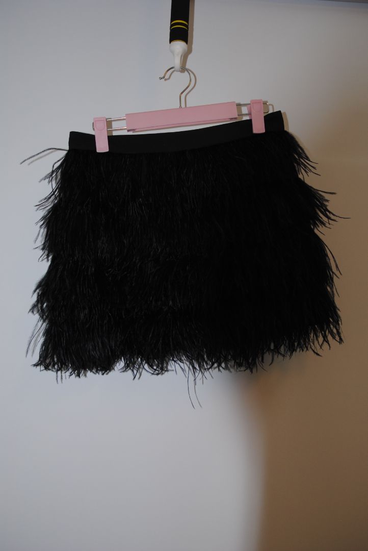 black Juicy Couture feathered skirt, 0
