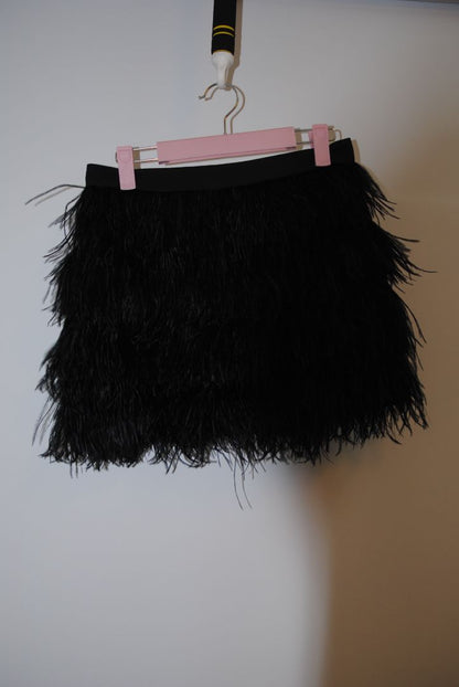 black Juicy Couture feathered skirt, 0