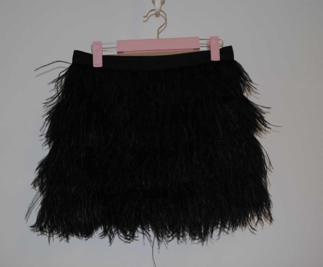 black Juicy Couture feathered skirt, 0