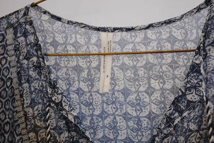 blue Antrhopologie boho dress, M