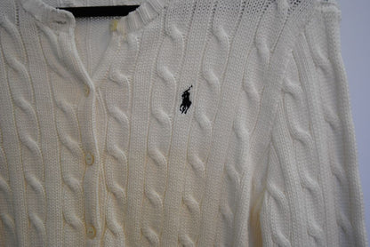 white Ralph Lauren white cardigan, S