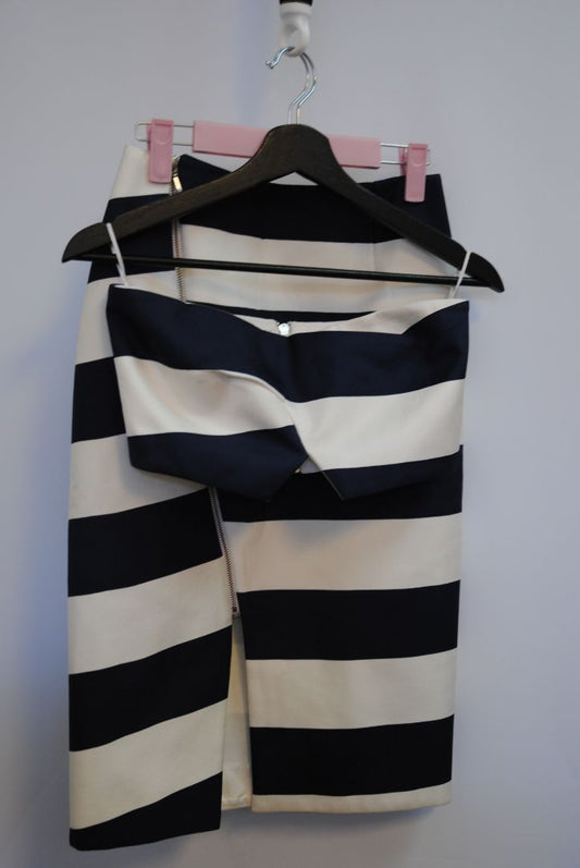 blue and white Nicholas navy and white 2 piece, 2