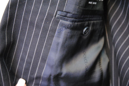 black and white pinstripes Dolce & Gabbana pinstripe suit, Dimensions (Approximate – Size 50 EU / 40 US) Blazer Chest (Pit to Pit): 21 in Blazer Length (Shoulder to Hem): 30.5 in Shoulder Width: 18 in Sleeve Length: 25 in Pants Waist: 34 in Inseam: 32 in