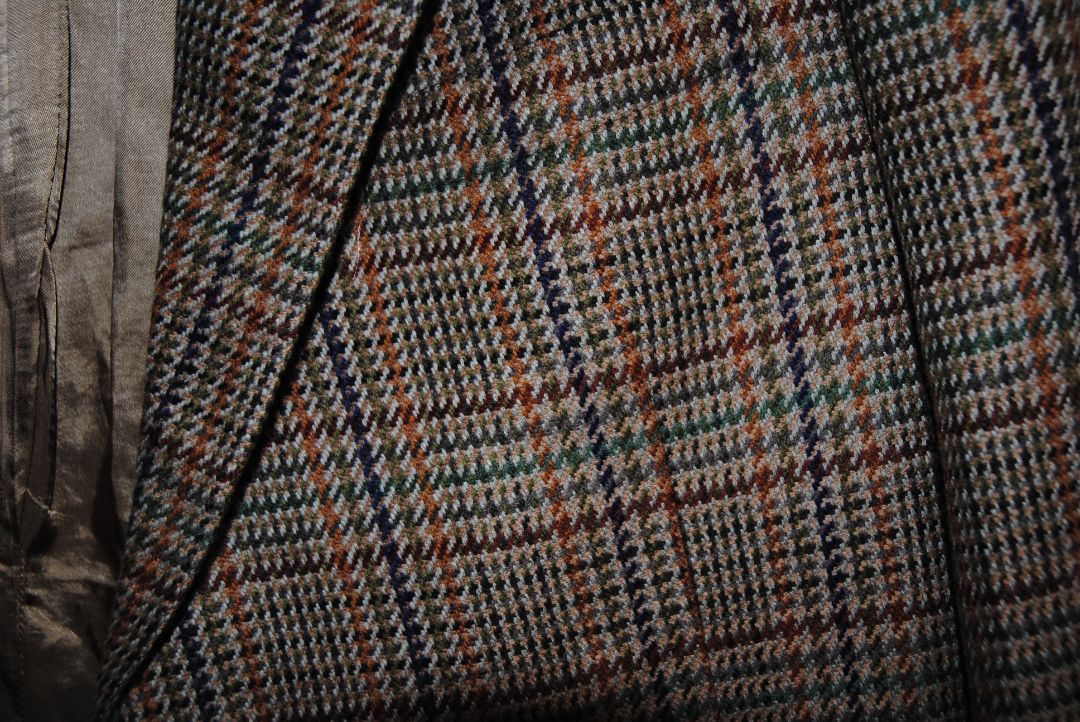 Houndtooth Brown Chester Barrie Designer Coat, XL