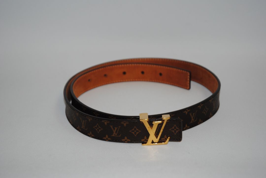 Monogram Louis Vuitton Louis Vuitton Monogram Canvas LV Initiales 40mm Belt – Gold Buckle