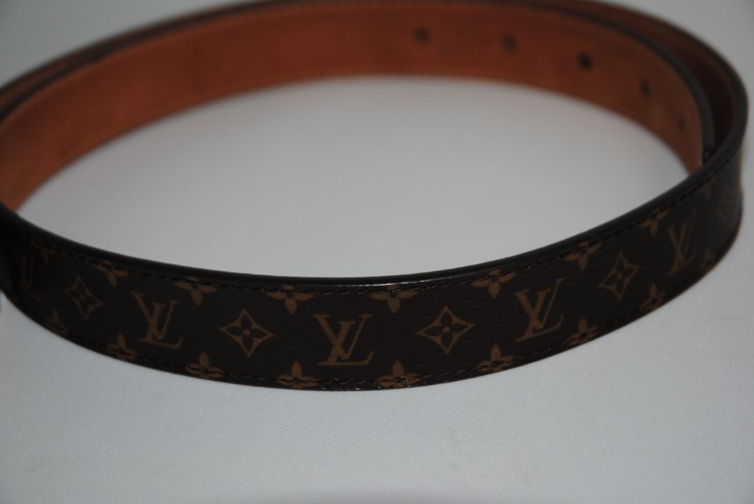 Monogram Louis Vuitton Louis Vuitton Monogram Canvas LV Initiales 40mm Belt – Gold Buckle