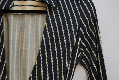 navy and white Diane von Furstenberg wrap dress, 8