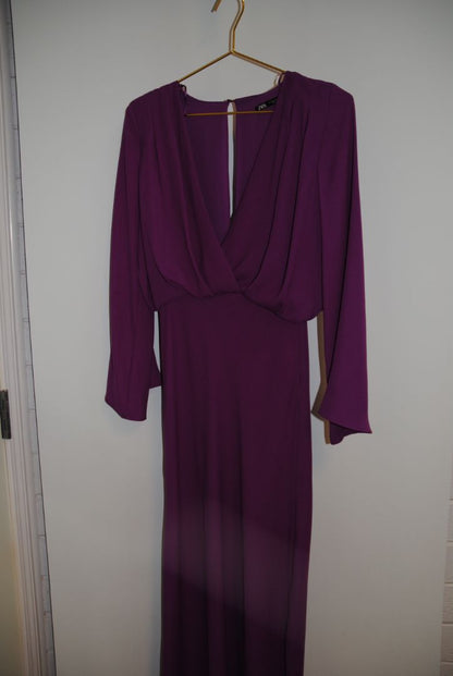 deep purple ZARA long dress, xs