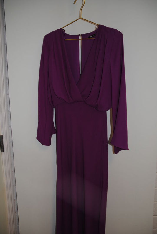 deep purple ZARA long dress, xs