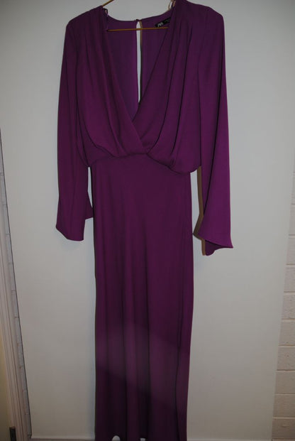 deep purple ZARA long dress, xs