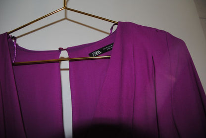deep purple ZARA long dress, xs