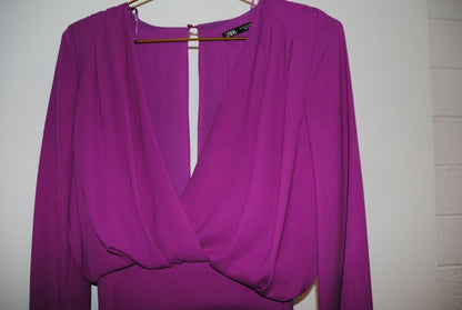 deep purple ZARA long dress, xs