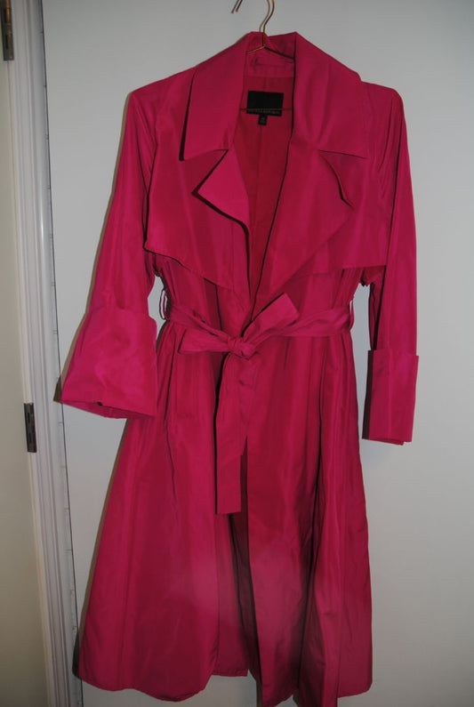 Fuschia Banana Republic rain coat, xs