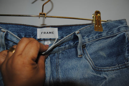 light wash FRAME cutoff shorts, 25