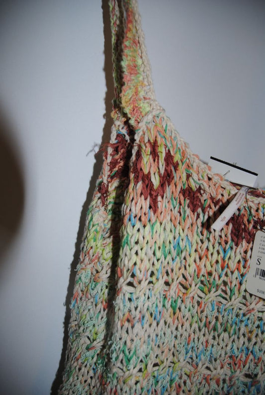 multi color Free People woven top, 4S