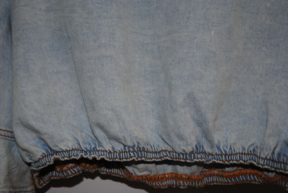 light denim WeWoreWhat RUFFLE TOP CROP TOP, XL