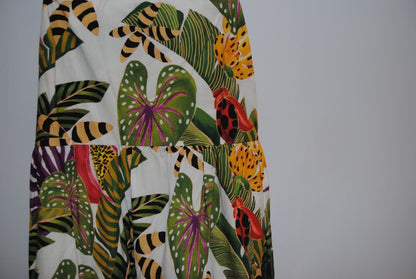 multi color Farm Rio tiered dress, L