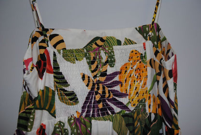 multi color Farm Rio tiered dress, L