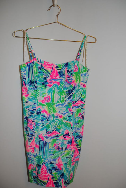 multicolor Lilly Pulitzer sea view mini dress, 4 S