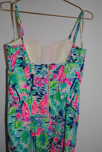multicolor Lilly Pulitzer sea view mini dress, 4 S