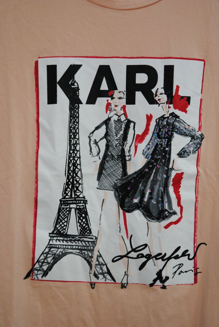 blush pink Karl Lagerfeld t-shirt, S