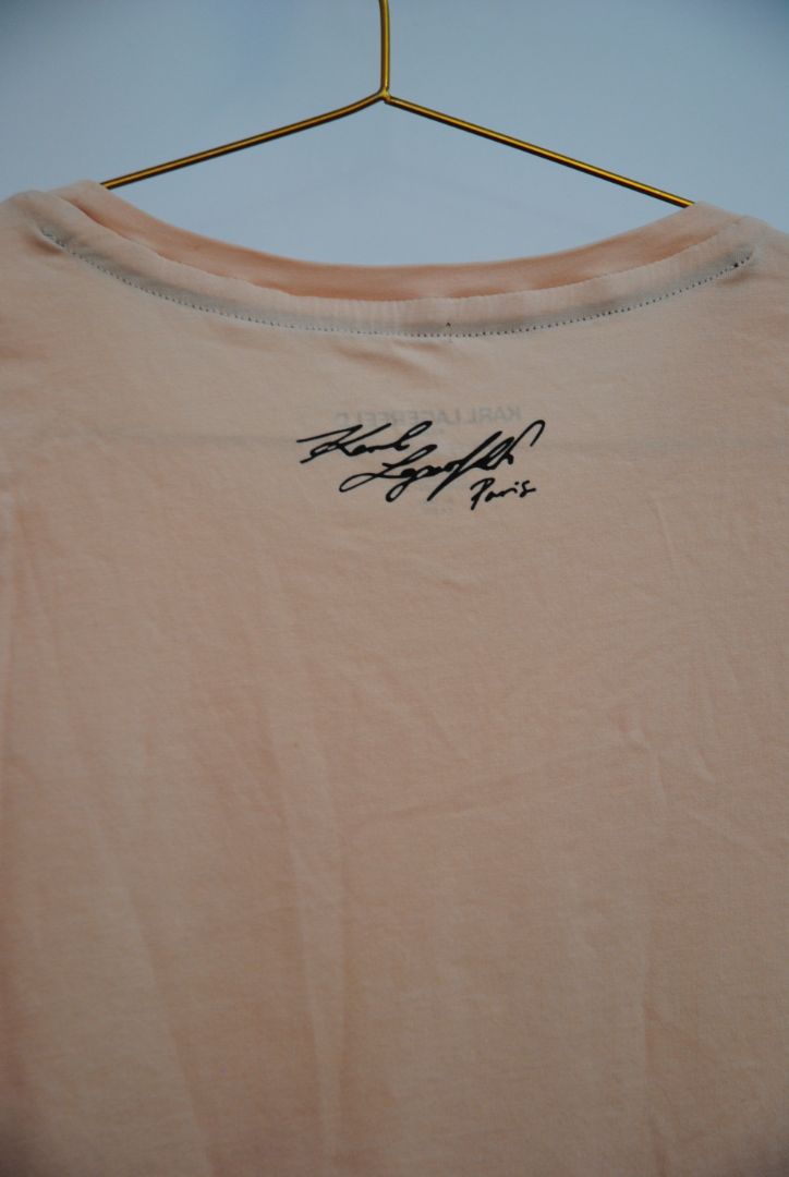 blush pink Karl Lagerfeld t-shirt, S