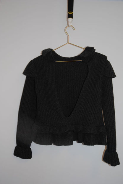 dark grey Ganni sweater, XXS