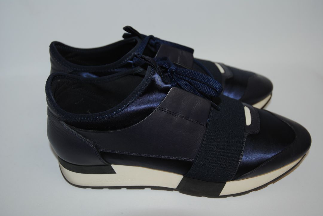 Navy Blue Balenciaga race runner sneakers, 41 EU
