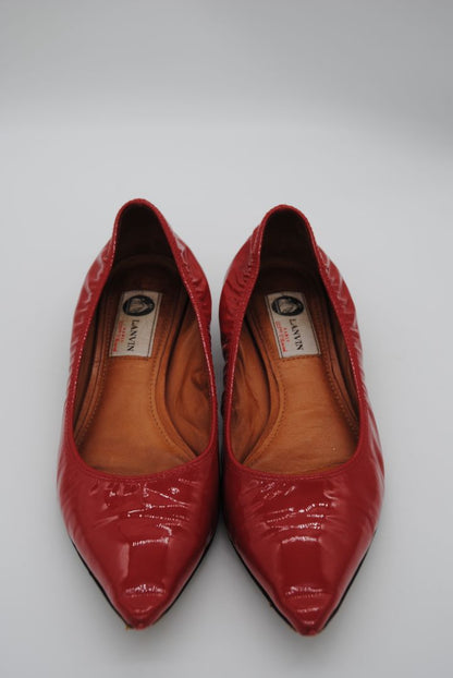 red LANVIN LANVIN pointed toe ballet flats, 38.5 EU