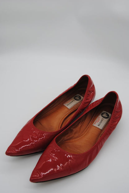 red LANVIN LANVIN pointed toe ballet flats, 38.5 EU