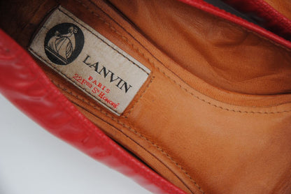 red LANVIN LANVIN pointed toe ballet flats, 38.5 EU
