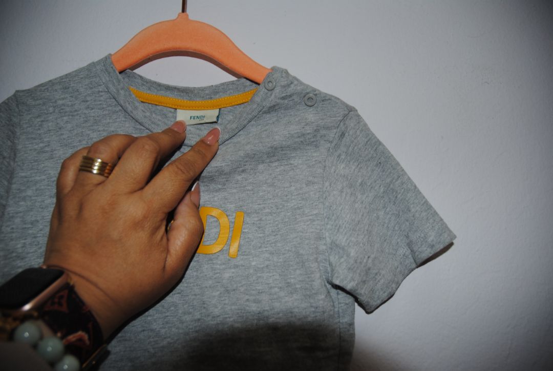 grey Fendi logo shirt, 24 mos