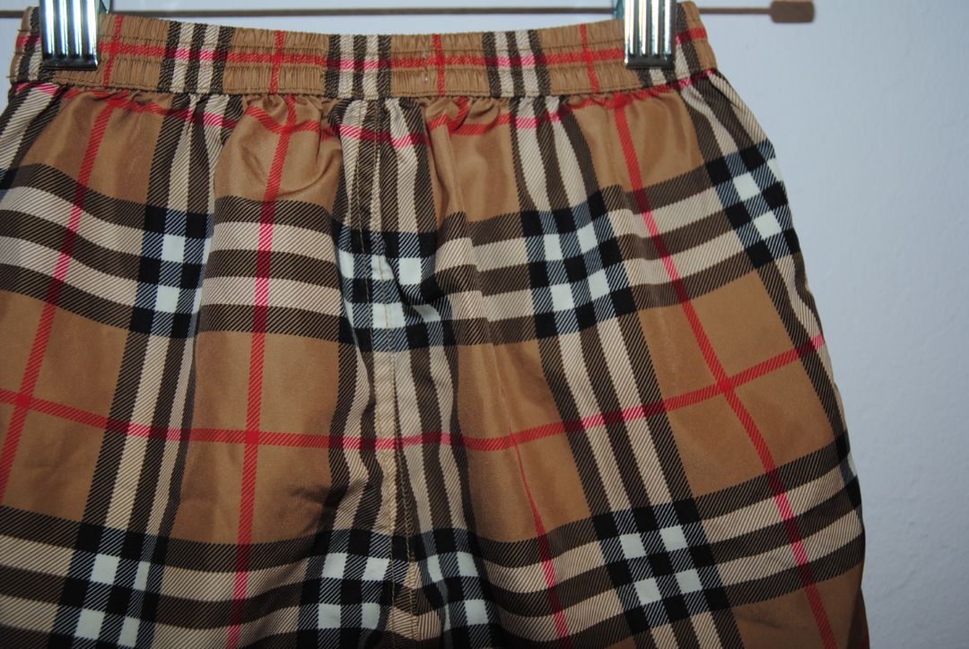 check brown Burberry check swim shorts, 18M