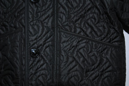 black Burberry quilt with hood jacket, 2 YRS