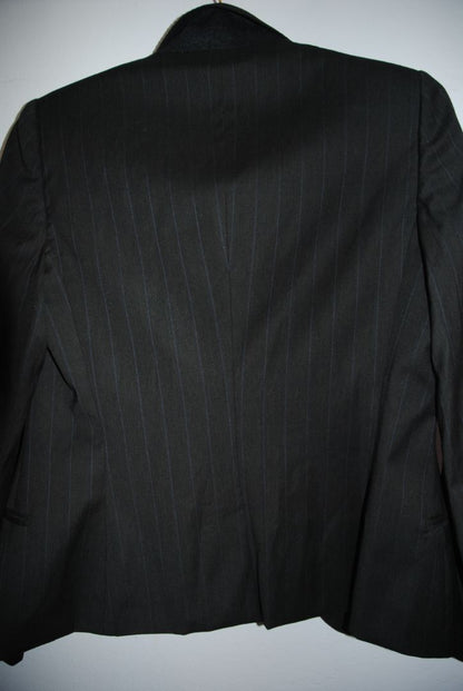 black and charcoal pintstripe Dolce & Gabbana pinstripe coat, 42 EU
